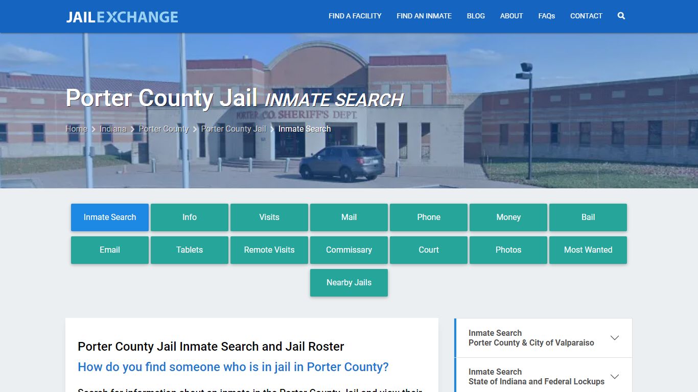 Inmate Search: Roster & Mugshots - Porter County Jail, IN